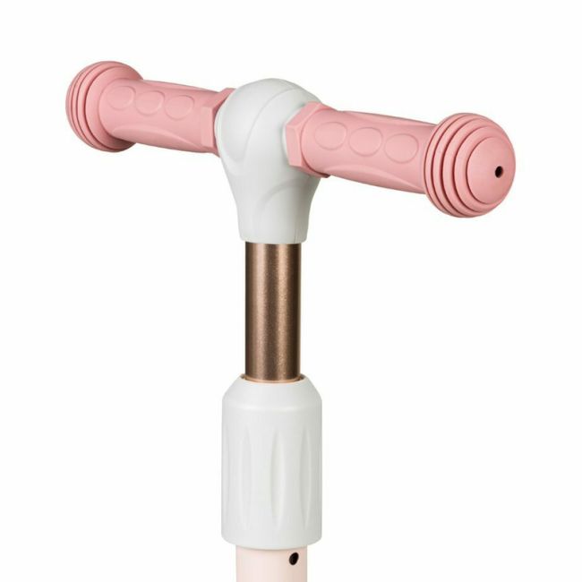 Lionelo - Trotineta Timy, Copii, Pliabila, Pana la 50 Kg, Cu design ergonomic, Cu lumini LED, 26,5 x 60 x 64-76 cm, 3 ani+, Roz BYNLOE-TIMMY_PINK_ROSE