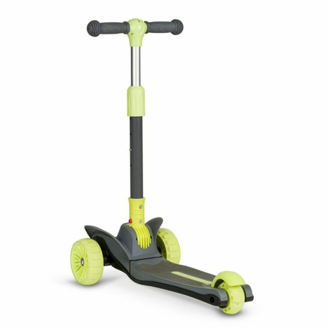 Lionelo - Trotineta Timy, Copii, Pliabila, Pana la 50 Kg, Cu design ergonomic, Cu lumini LED, 26,5 x 60 x 64-76 cm, 3 ani+, Verde BYNLOE-TIMMY_GREEN_LIME