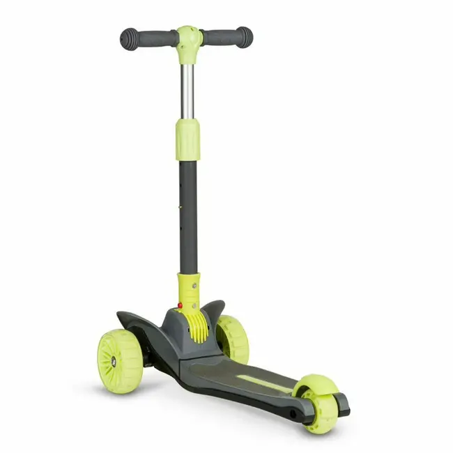 Lionelo - Trotineta Timy, Copii, Pliabila, Pana la 50 Kg, Cu design ergonomic, Cu lumini LED, 26,5 x 60 x 64-76 cm, 3 ani+, Verde BYNLOE-TIMMY_GREEN_LIME