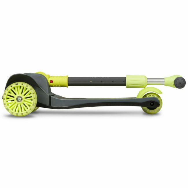 Lionelo - Trotineta Timy, Copii, Pliabila, Pana la 50 Kg, Cu design ergonomic, Cu lumini LED, 26,5 x 60 x 64-76 cm, 3 ani+, Verde BYNLOE-TIMMY_GREEN_LIME