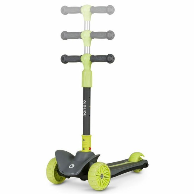 Lionelo - Trotineta Timy, Copii, Pliabila, Pana la 50 Kg, Cu design ergonomic, Cu lumini LED, 26,5 x 60 x 64-76 cm, 3 ani+, Verde BYNLOE-TIMMY_GREEN_LIME