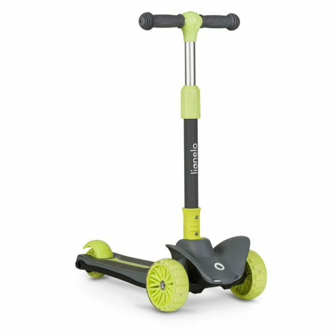 Lionelo - Trotineta Timy, Copii, Pliabila, Pana la 50 Kg, Cu design ergonomic, Cu lumini LED, 26,5 x 60 x 64-76 cm, 3 ani+, Verde BYNLOE-TIMMY_GREEN_LIME