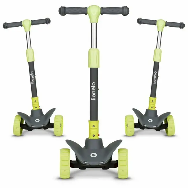 Lionelo - Trotineta Timy, Copii, Pliabila, Pana la 50 Kg, Cu design ergonomic, Cu lumini LED, 26,5 x 60 x 64-76 cm, 3 ani+, Verde BYNLOE-TIMMY_GREEN_LIME