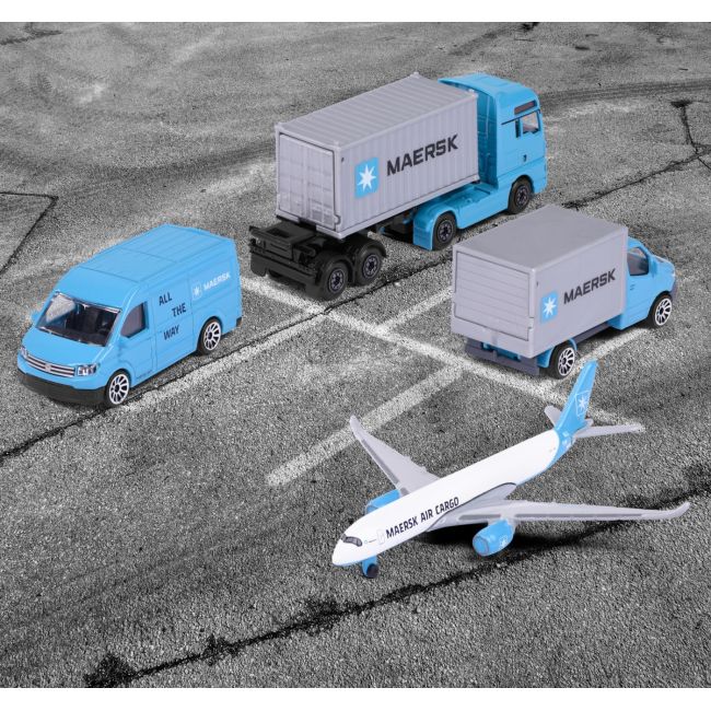 MAJORETTE SET 4 VEHICULE METALICE DE TRANSPORT MAERSK VIV212057290