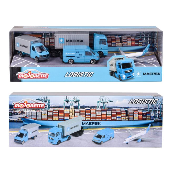MAJORETTE SET 4 VEHICULE METALICE DE TRANSPORT MAERSK VIV212057290