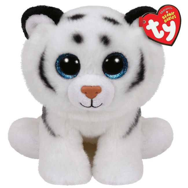 PLUS TY 15CM BEANIE BABIES TUNDRA TIGRU ALB VIVTY42106