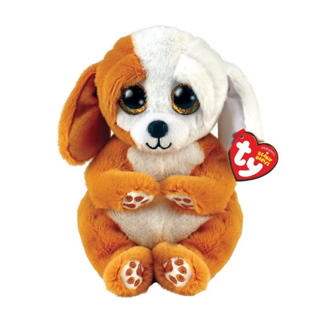 PLUS TY 15CM BEANIE BELLIES RUGGLES CATELUS MARO SI ALB VIVTY40699