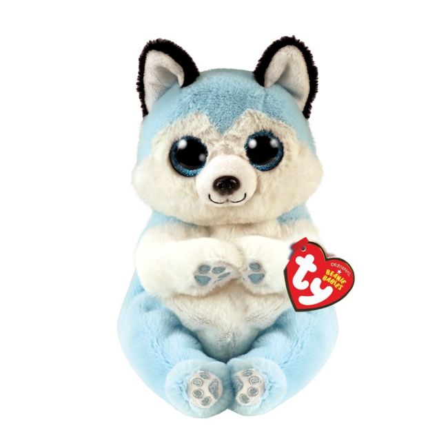 PLUS TY 15CM BEANIE BELLIES THUNDER HUSKY BLUE VIVTY40540