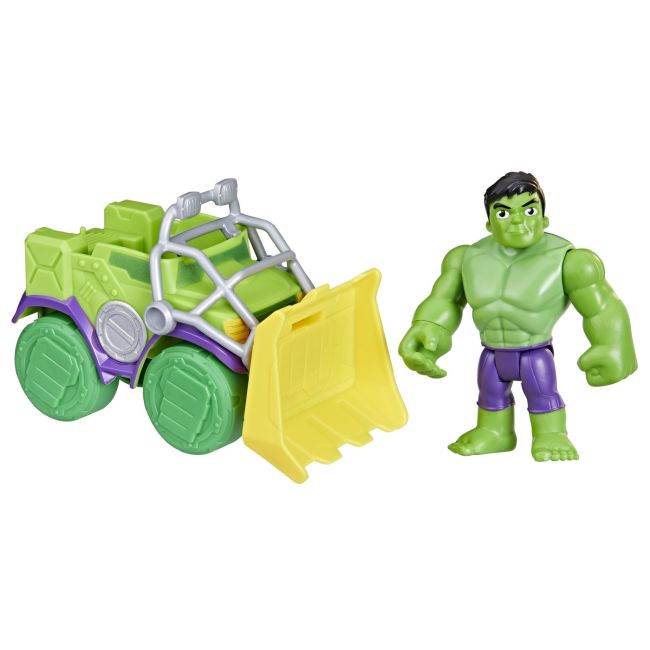 SPIDEY PRIETENII EXTRAORDINARI SET MASINUTA SI FIGURINA SI ACCESORIU HULK VIVF6776_F7457
