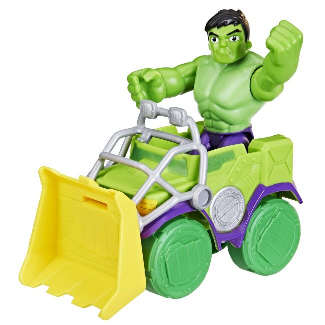 SPIDEY PRIETENII EXTRAORDINARI SET MASINUTA SI FIGURINA SI ACCESORIU HULK VIVF6776_F7457