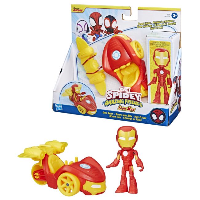 SPIDEY PRIETENII EXTRAORDINARI SET MASINUTA SI FIGURINA SI ACCESORIU IRON MAN VIVF6776_F7458