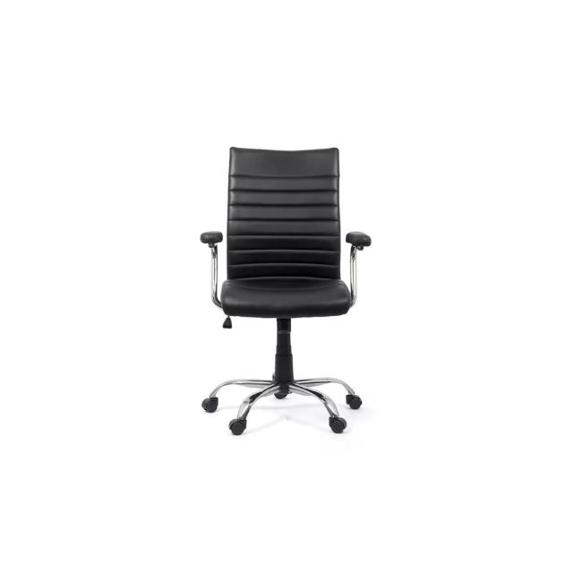 Scaun birou off 338, ergonomic, piele ecologica, mecanism balans, inaltime reglabila, cotiere inalte, 120 kg drm9980