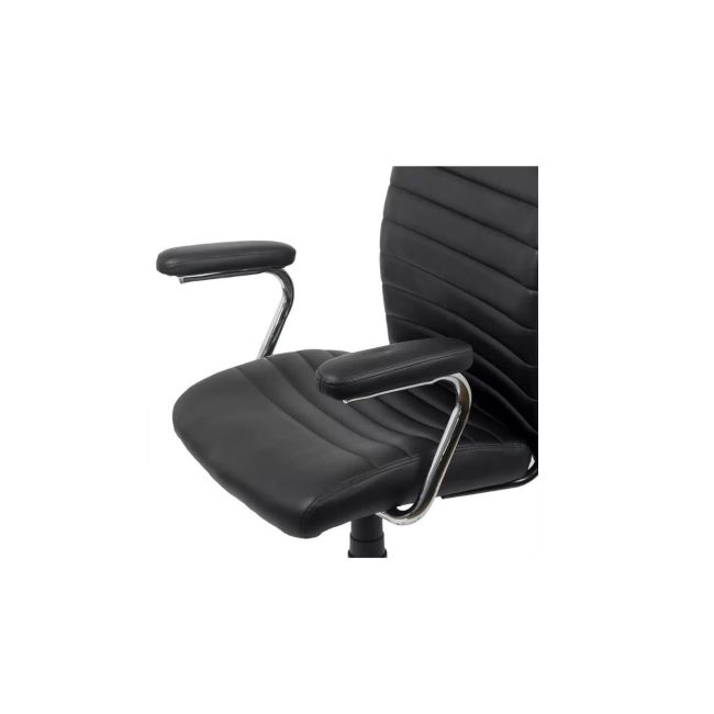 Scaun birou off 338, ergonomic, piele ecologica, mecanism balans, inaltime reglabila, cotiere inalte, 120 kg drm9980