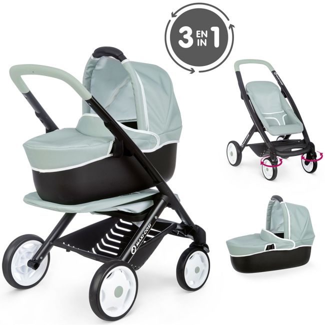 Carucior pentru papusi smoby maxi cosi 3 in 1 albastru hubs7600253120