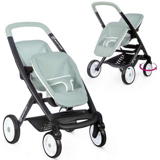 Carucior pentru papusi smoby maxi cosi twin albastru hubs7600253220