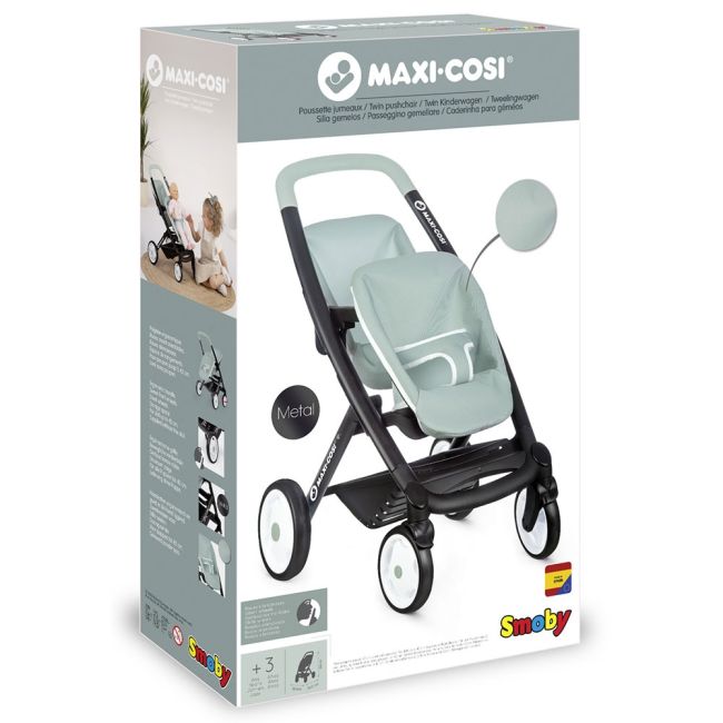 Carucior pentru papusi smoby maxi cosi twin albastru hubs7600253220