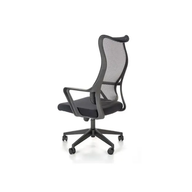 Scaun birou cu mesh hm loreto, ergonomic, suport lombar, baza polipropilena, mecanism de balans, inaltime reglabila, material respirabil, 100 kg, negru drm9905