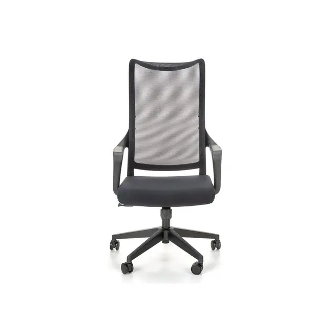 Scaun birou cu mesh hm loreto, ergonomic, suport lombar, baza polipropilena, mecanism de balans, inaltime reglabila, material respirabil, 100 kg, negru drm9905