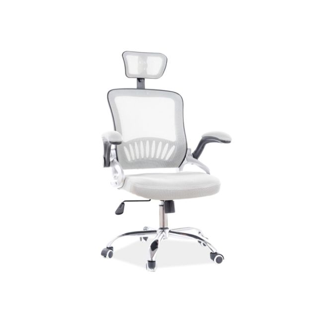 Scaun birou sl q831, mesh, mecanism de balans, cotiere reglabile, rotatie 360°, suport lombar, 100 kg,  gri drm9703