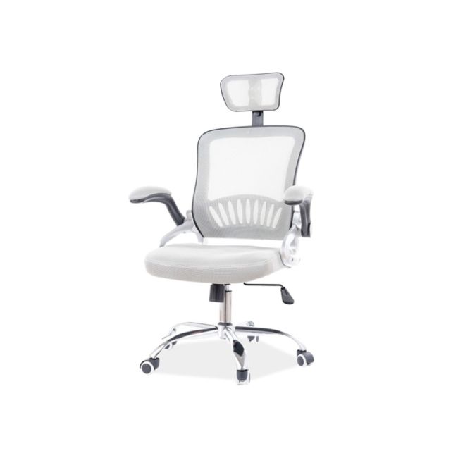 Scaun birou sl q831, mesh, mecanism de balans, cotiere reglabile, rotatie 360°, suport lombar, 100 kg,  gri drm9703