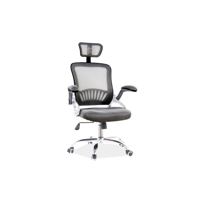 Scaun birou sl q831, mesh, mecanism de balans, cotiere reglabile, rotatie 360°, suport lombar, 100 kg, negru drm9858