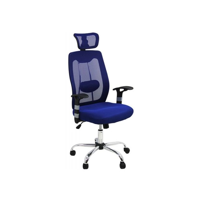 Scaun birou ergonomic off 988, mesh, baza cromata, suport lombar, inaltime reglabila, mecanism balans, 110 kg drm1004