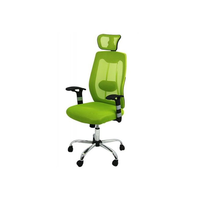 Scaun birou ergonomic off 988, mesh, baza cromata, suport lombar, inaltime reglabila, mecanism balans, 110 kg drm1004