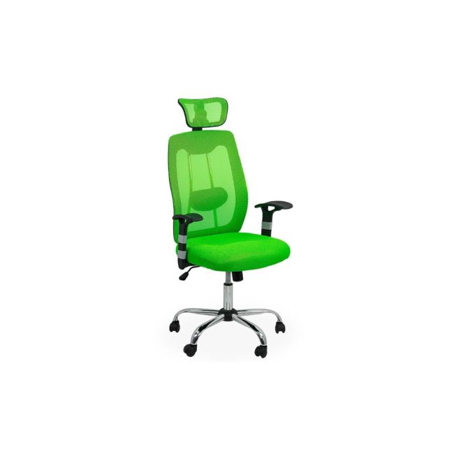 Scaun birou ergonomic off 988, mesh, baza cromata, suport lombar, inaltime reglabila, mecanism balans, 110 kg drm1004