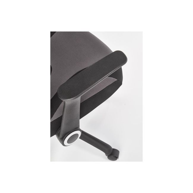 Scaun directorial hm jofrey, gaming, tapiterie stofa, cadru polipropilena, mecanism de balans, cotiere incluse, 100 kg, gri/negru drm8798