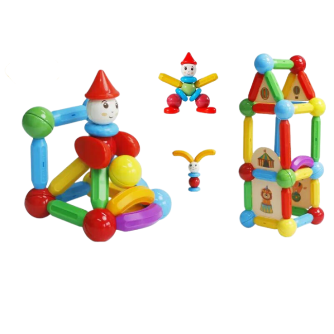 Set de constructie magnetic - stick (78 piese)