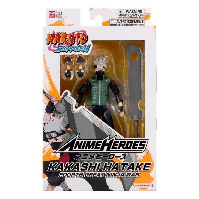BANDAI FIGURINA  NARUTO SHIPPUDEN HATAKE KAKASHI FOURTH GREAT NINJA WAR   16.5CM VIVBan36963