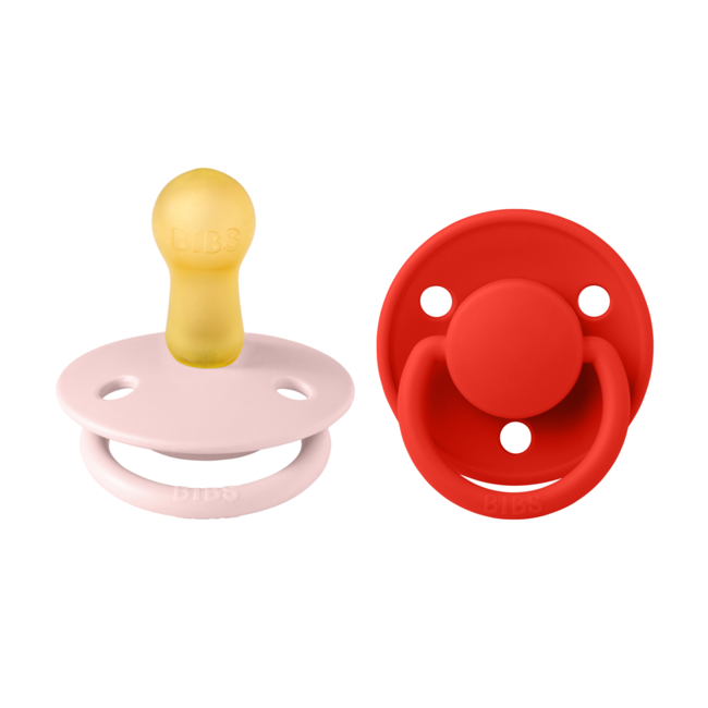 Bibs - set 2 suzete de lux latex, tetina rotunda, 6 luni +-blossom/candy apple bbb190234