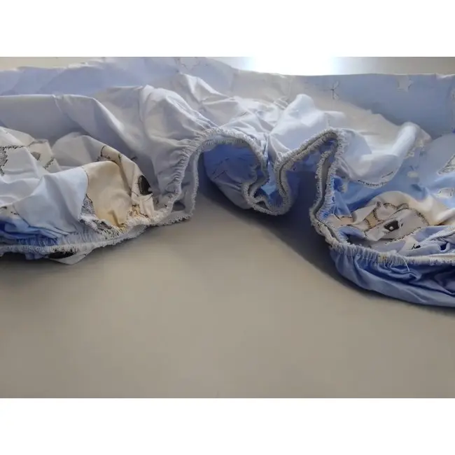 Cearceaf Imprimat cu Elastic Albastru 160X80  00070569