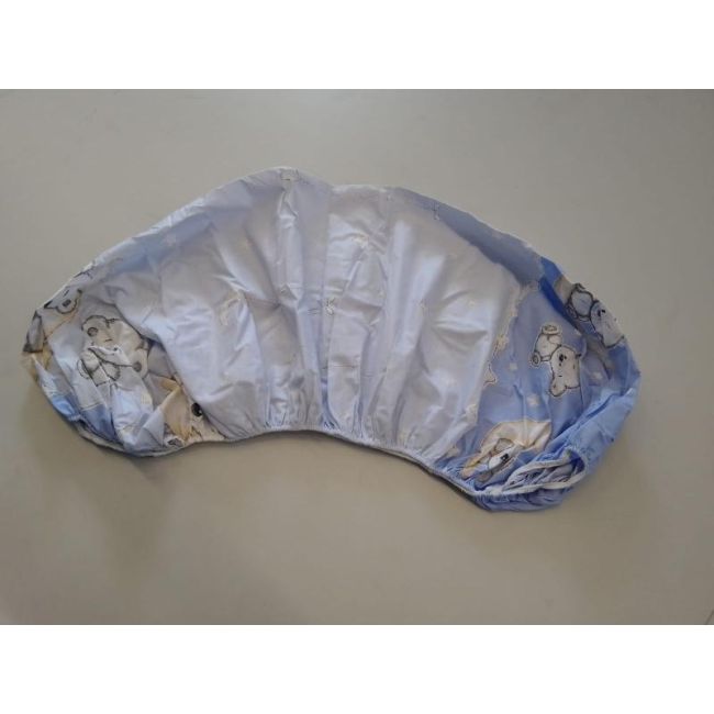 Cearceaf Imprimat cu Elastic Albastru 160X80  00070569