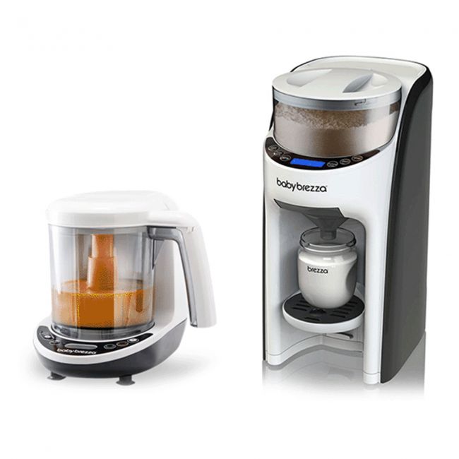 Pachet Bebe Start - Espressor lapte Formula Pro Advanced White + Robot One Step Baby Food Maker Deluxe de la Baby Brezza