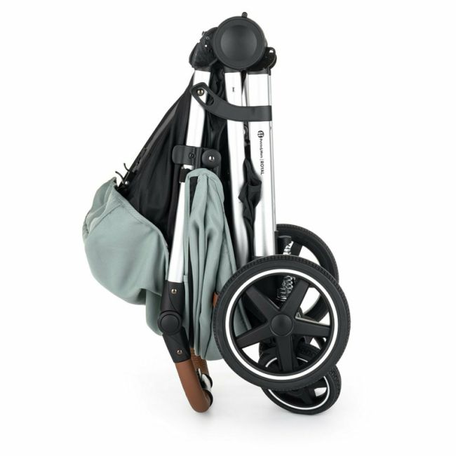 Petite&Mars - Carucior sport, Royal, Include husa pentru scaun, husa pentru picioare, geanta pentru scutece si capotina extensibila, Cu fereastra, Impermeabila, Cu SPF 50, Aluminiu, 0-22 kg, 111 x 57 x 86 cm, Mature Olive BYN466500+566841