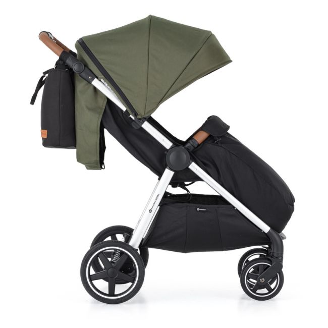 Petite&Mars - Carucior sport, Royal, Include husa pentru scaun, husa pentru picioare, geanta pentru scutece si capotina extensibila, Cu fereastra, Impermeabila, Cu SPF 50, Aluminiu, 0-22 kg, 111 x 57 x 86 cm, Mature Olive BYN466500+566841