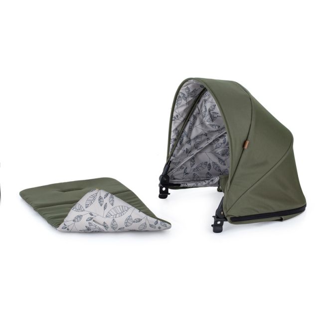 Petite&Mars - Carucior sport, Royal, Include husa pentru scaun, husa pentru picioare, geanta pentru scutece si capotina extensibila, Cu fereastra, Impermeabila, Cu SPF 50, Aluminiu, 0-22 kg, 111 x 57 x 86 cm, Mature Olive BYN466500+566841