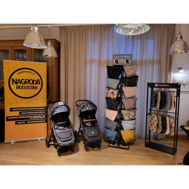 Petite&Mars - Carucior sport, Street+ Air, Include capotina impermeabila Editie limitata, Cu fereastra, husa picioare, cos de bagaje, Cu roti gonflabile, Centura de siguranta in 5 puncte, Pana la 25 kg, 6 luni+, Ocean BYN477500+549860