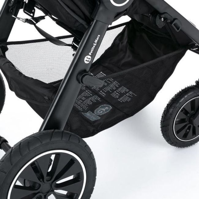 Petite&Mars - Carucior sport, Street+ Air, Include capotina impermeabila Editie limitata, Cu fereastra, husa picioare, cos de bagaje, Cu roti gonflabile, Centura de siguranta in 5 puncte, Pana la 25 kg, 6 luni+, Ocean BYN477500+549860