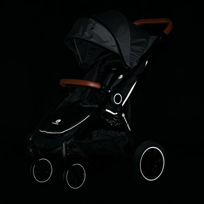Petite&Mars - Carucior sport, Street+ Air, Include capotina impermeabila Editie limitata, Cu fereastra, husa picioare, cos de bagaje, Cu roti gonflabile, Centura de siguranta in 5 puncte, Pana la 25 kg, 6 luni+, Ocean BYN477500+549860