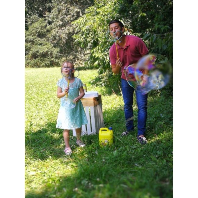 Bat cu inele pentru baloane de sapun Ring Pro Butterfly 40 cm Tuban TU3613 BBJTU3613_Initiala