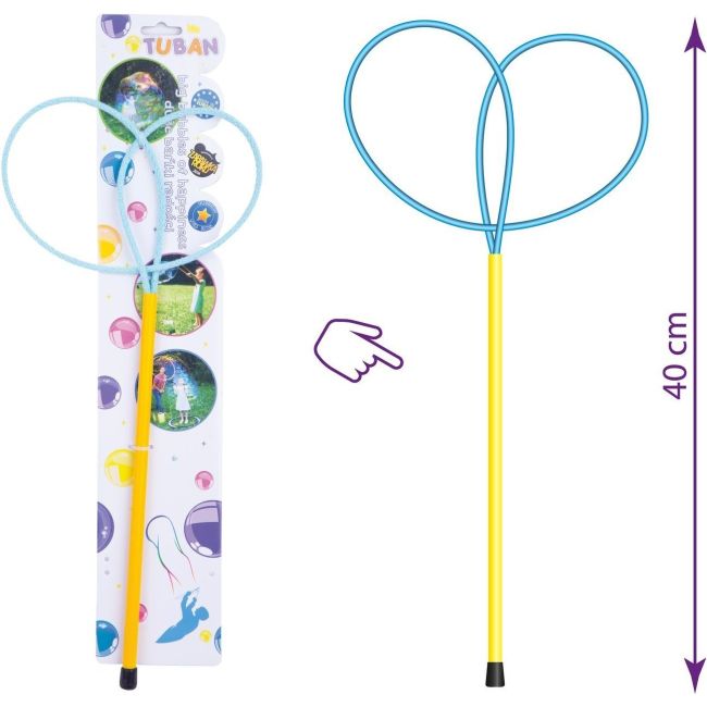 Bat cu inele pentru baloane de sapun Ring Pro Butterfly 40 cm Tuban TU3613 BBJTU3613_Initiala