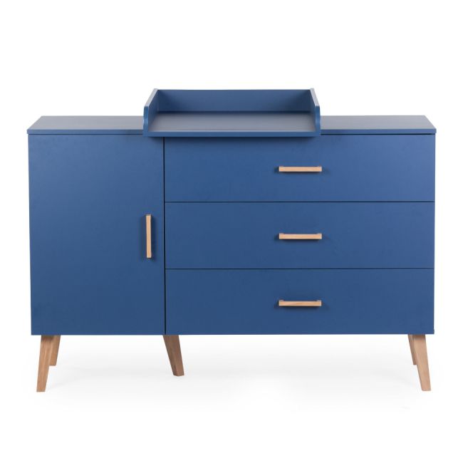 Comoda Childhome Bold Blue 137x77x98 cm cu masa de infasat ERFCH-KO4DBB