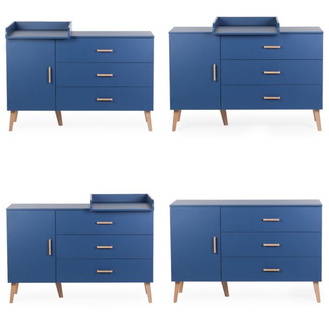 Comoda Childhome Bold Blue 137x77x98 cm cu masa de infasat ERFCH-KO4DBB