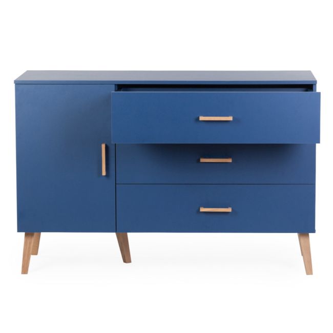 Comoda Childhome Bold Blue 137x77x98 cm cu masa de infasat ERFCH-KO4DBB