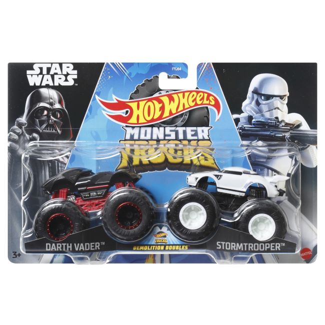 HOT WHEELS MONSTER TRUCK SET 2 MASINI SCARA 1 LA 64 DARTH VADER SI STORMTROOPER VIVMTFYJ64_HLT59