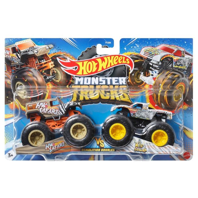 HOT WHEELS MONSTER TRUCK SET 2 MASINI SCARA 1 LA 64 HW SAFARI SI WILD STREAK VIVMTFYJ64_HNX26