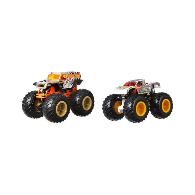 HOT WHEELS MONSTER TRUCK SET 2 MASINI SCARA 1 LA 64 HW SAFARI SI WILD STREAK VIVMTFYJ64_HNX26