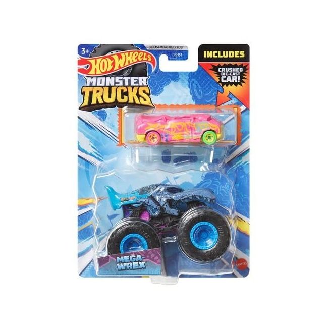 HOT WHEELS MONSTER TRUCK SI MASINUTA METALICA MEGA WREX VIVMTGRH81_HKM17